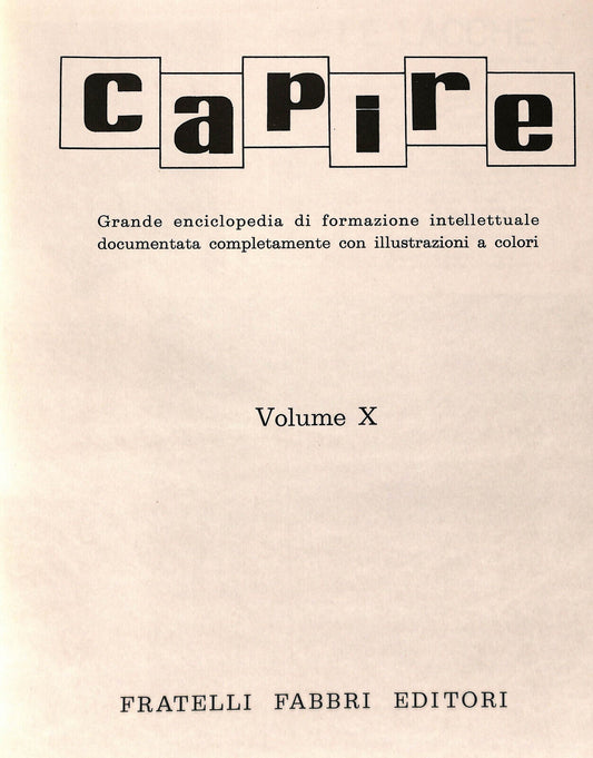 EBOND Capire Grande Enciclopedia Vol X Fabbri Editore Libro LI034232