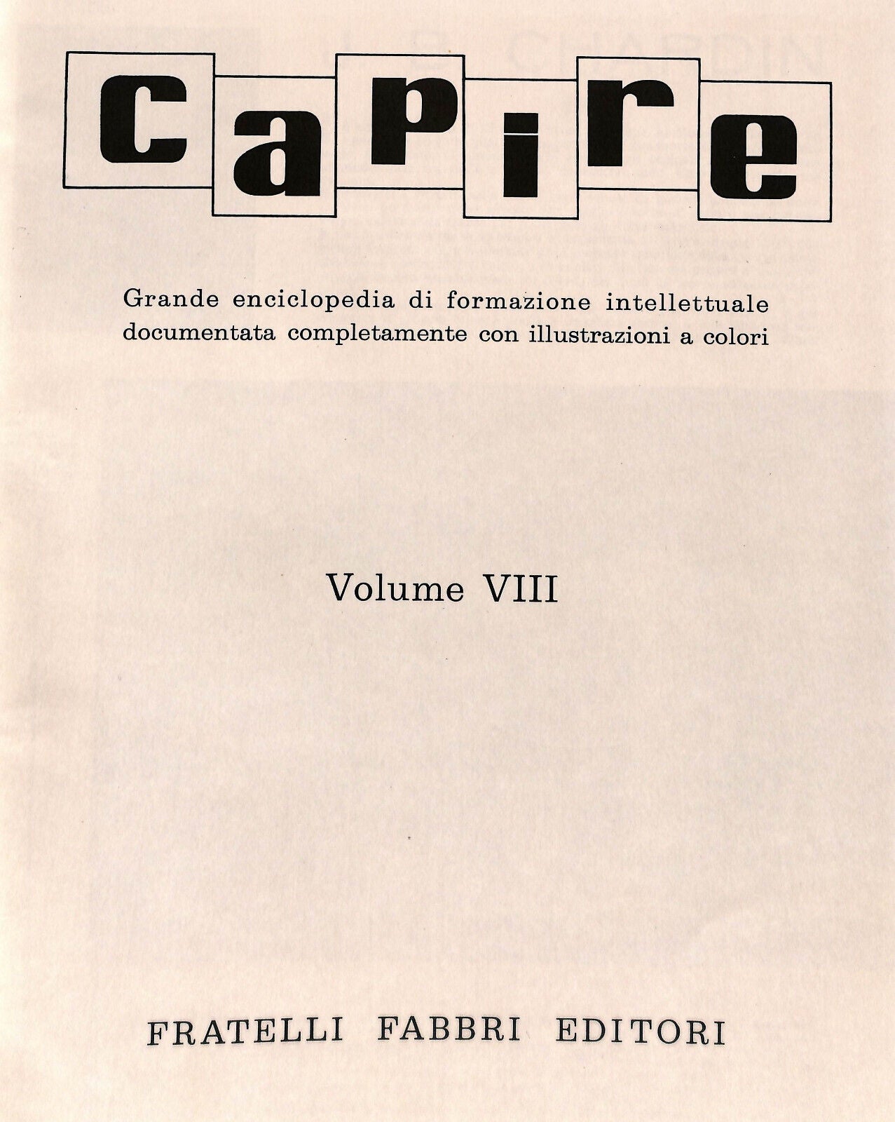 EBOND Capire Grande Enciclopedia Vol Viii Fabbri Editore Libro LI034233