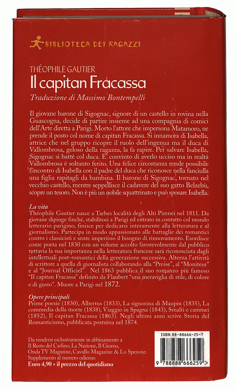 EBOND Il Capitan Fracassa Di T. Gautier Biblioteca Dei Ragazzi Libro LI034790