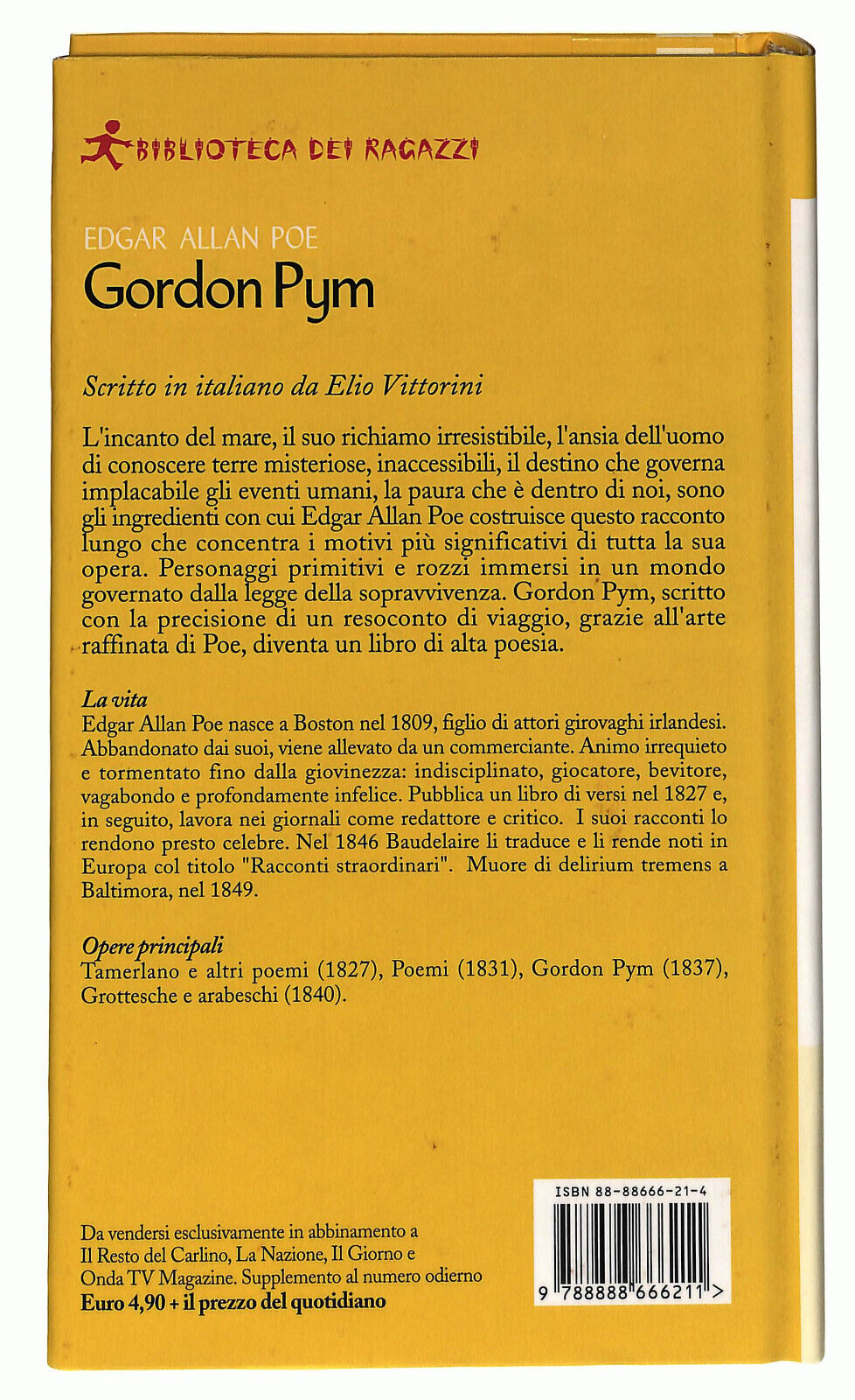 EBOND Gordon Pym Di Edgar Allan Poe Biblioteca Dei Ragazzi Libro LI034793