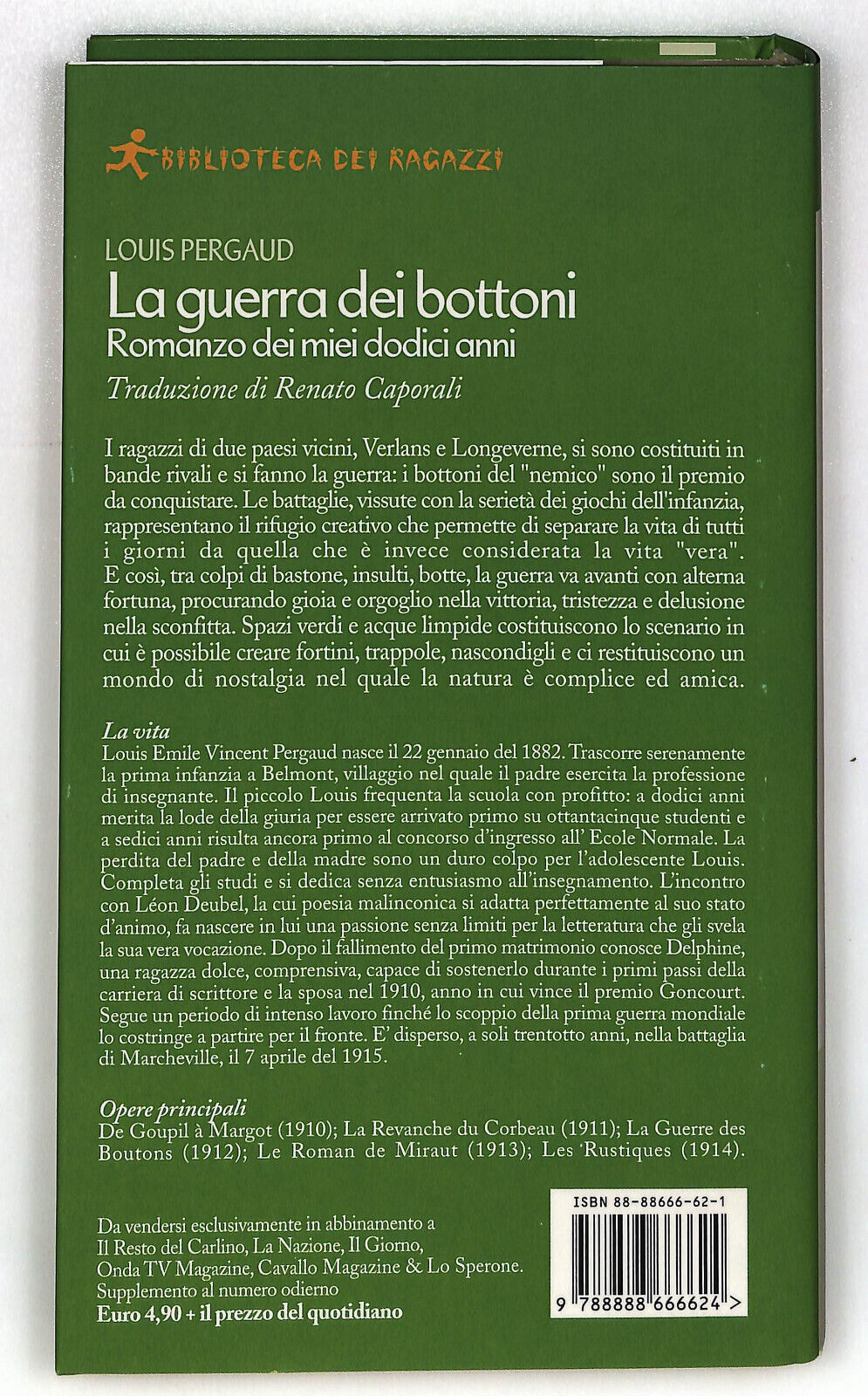 EBOND La Guerra Dei Bottoni Di L. Pergaud Biblioteca Dei Ragazzi Libro LI034809