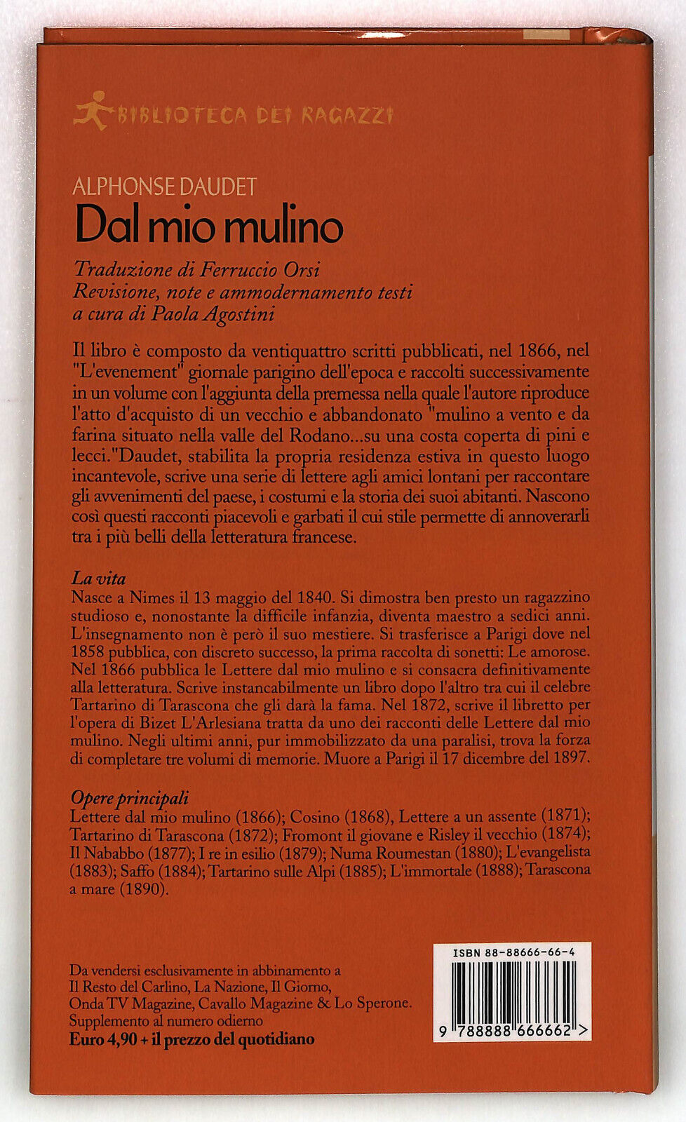 EBOND Dal Mio Mulino Di Alphonse Daudet Biblioteca Dei Ragazzi Libro LI034815