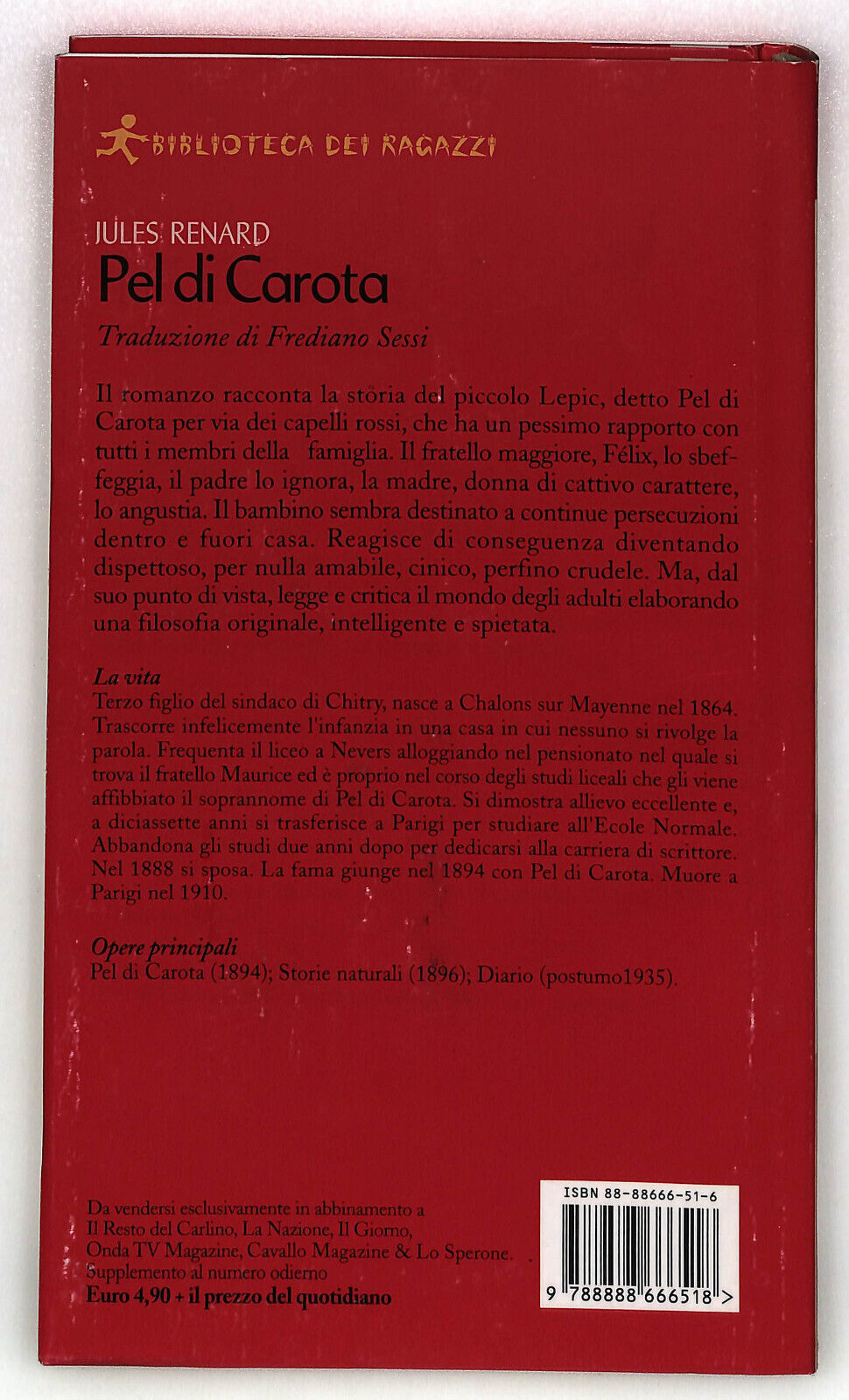 EBOND Pel Di Corota Di Jules Renard Biblioteca Dei Ragazzi Libro LI034832