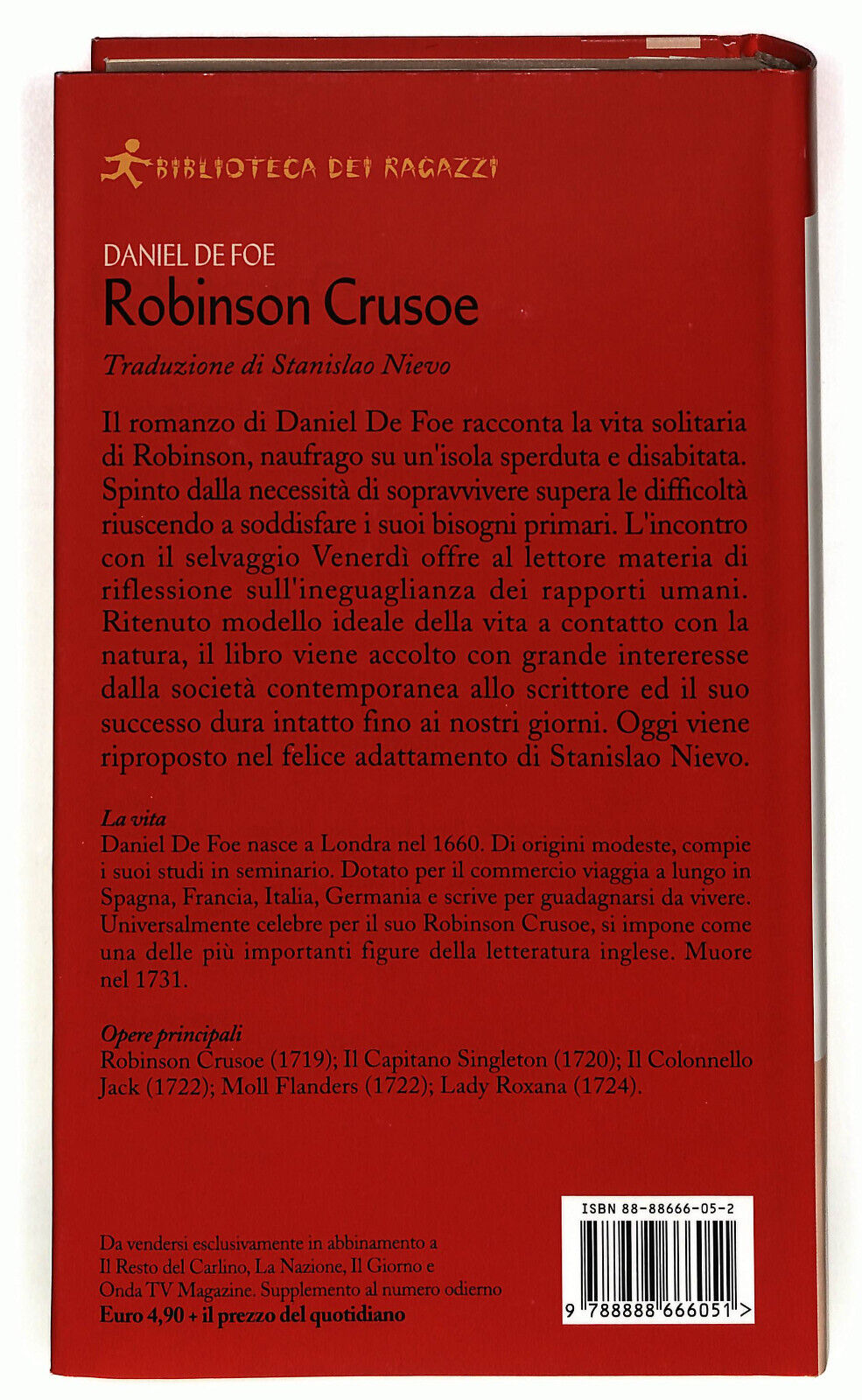 EBOND Robinson Crusoe Di Daniel Defoe Biblioteca Dei Ragazzi Libro LI034853