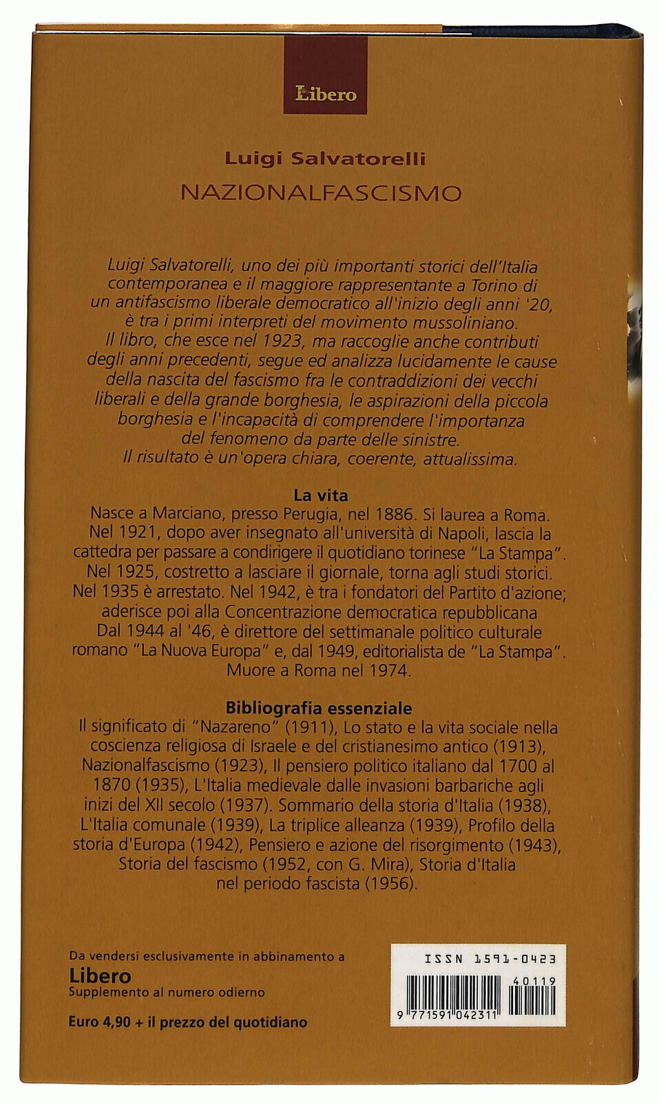 EBOND Nazionalfascismo Di Luigi Salvatorelli Libero Libro LI034856