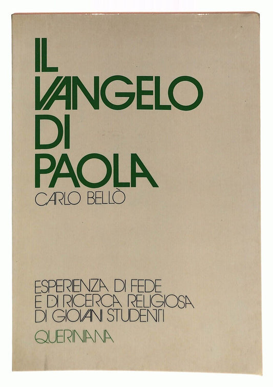 EBOND Il Vangelo Di Paola Carlo Bello Queriniana 1978 Libro LI035717