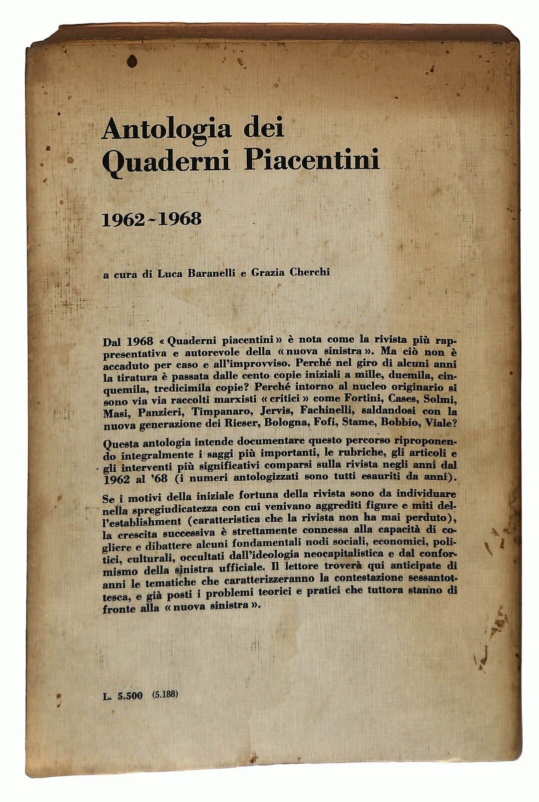 EBOND Quaderni Piacentini Antologia 1962-1968 Ed. Gulliver 1977 Libro LI035761