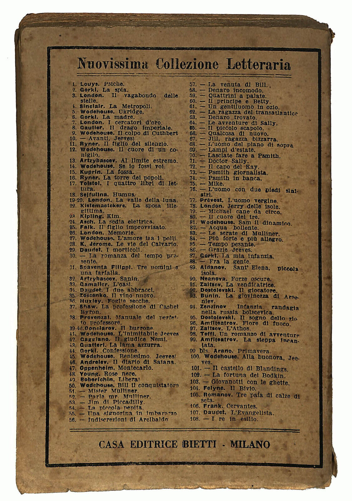 EBOND Il Castello Di Glandings Di P. G. Wodehouse 1937 Bietti Ed. Libro LI035869