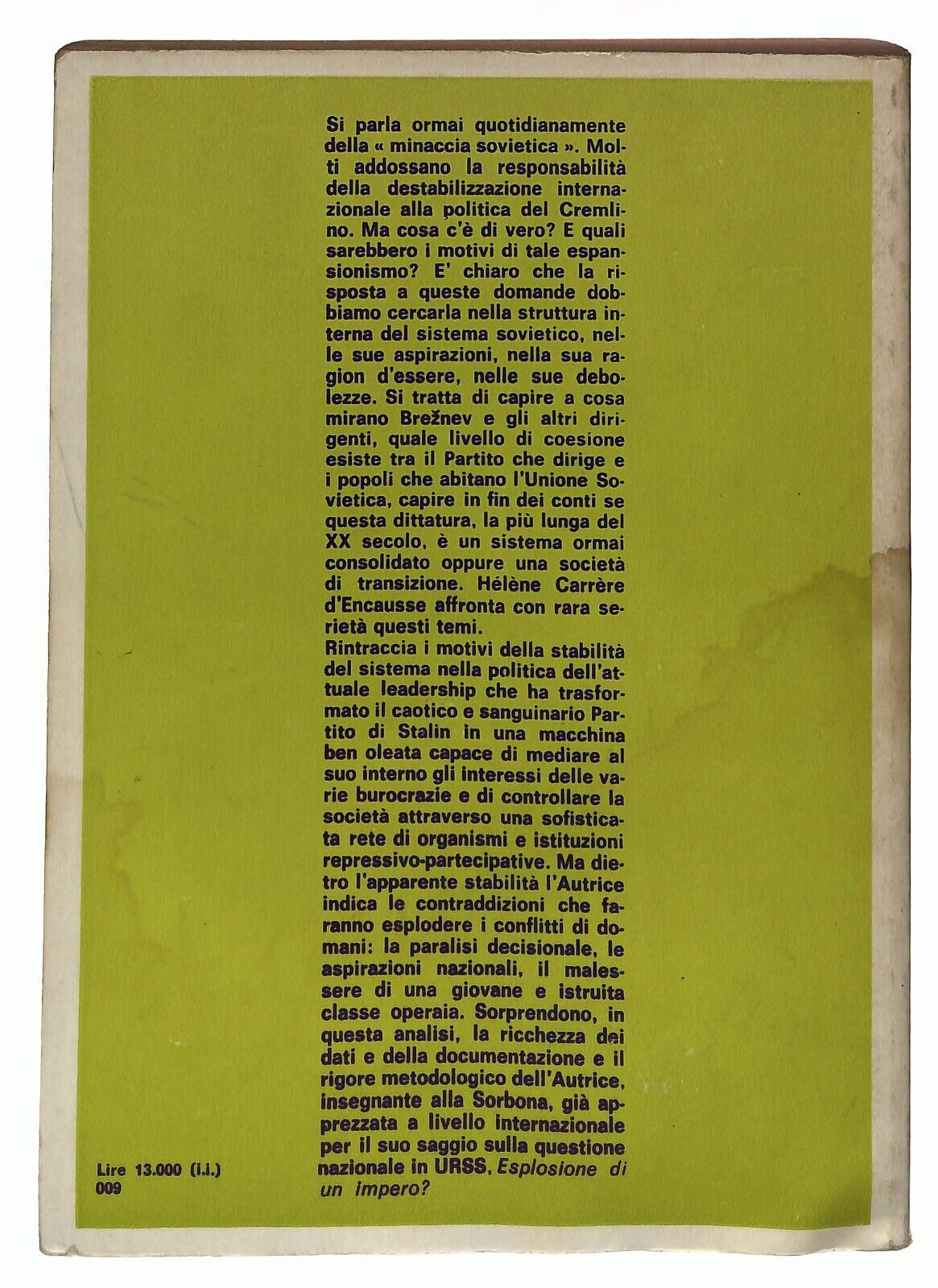 EBOND Il Potere In Urss Helene Carrere D'encausse 1981 Ediz. E/o Libro LI036065