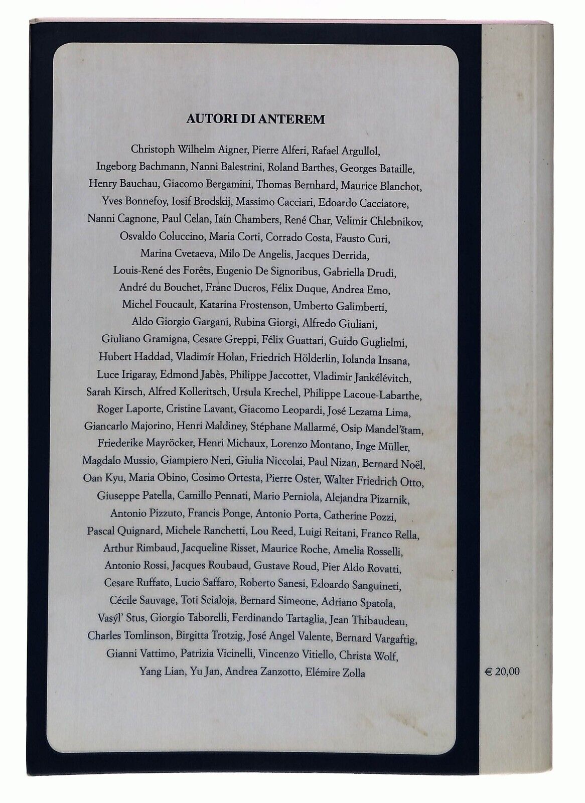 EBOND Anterem 83 Di Un Altro Dire 2011 Libro LI036081