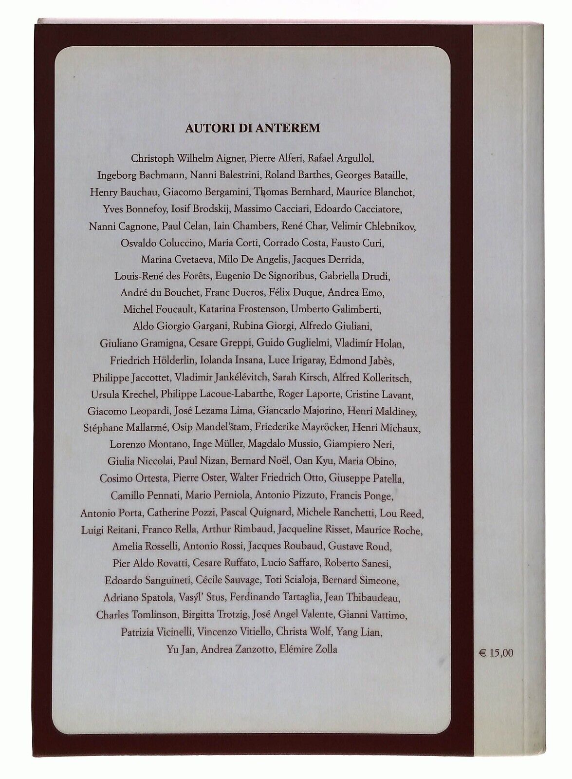 EBOND Anterem 81 Poetiche Del Pensiero 2010 Libro LI036083