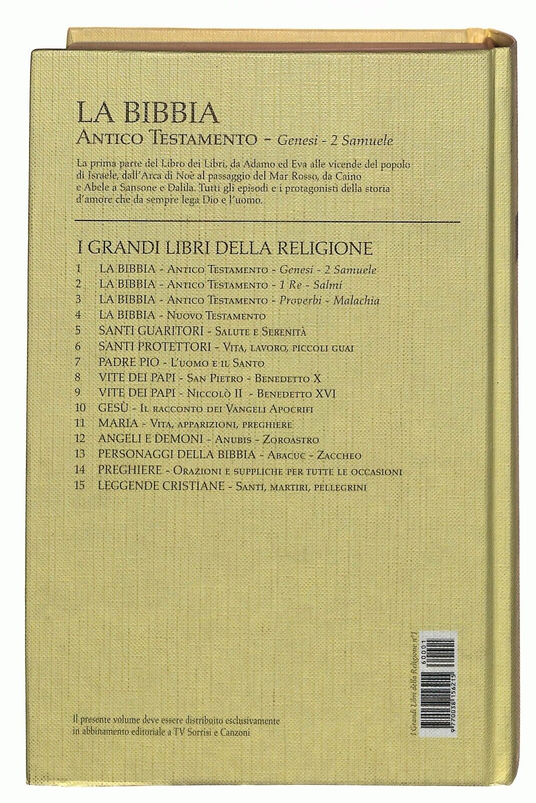 EBOND La Bibbia Antico Testamento Genesi 2 Samuele Mondadori Libro LI036110