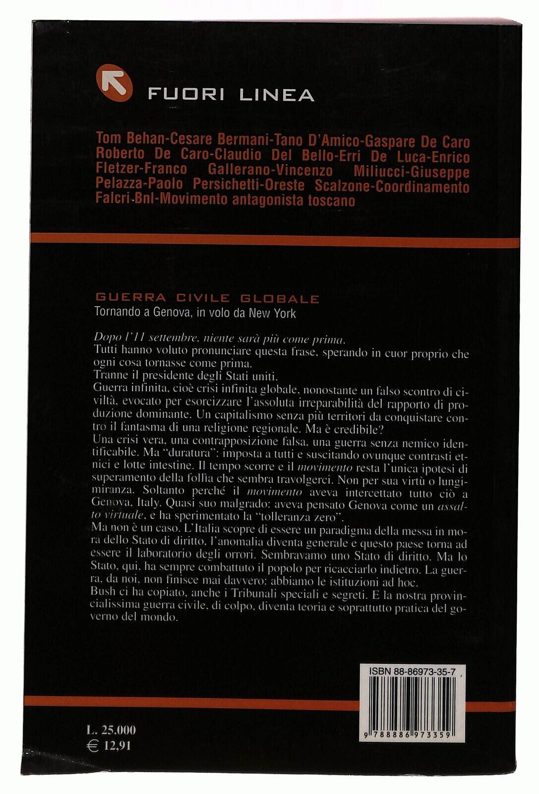 EBOND Guerra Civile Globale 2001 Odradek Libro LI036187