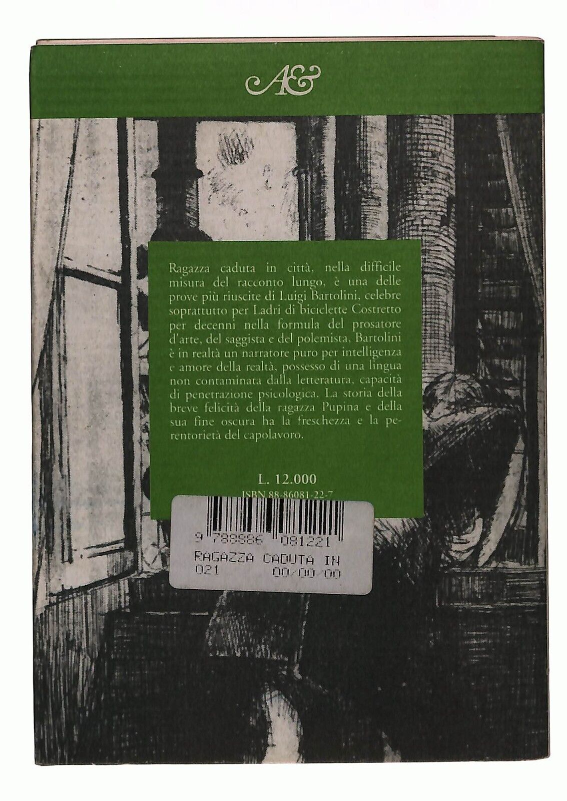 EBOND Ragazza Caduta In Citta Luigi Bartolini Avagliano 1995 Libro LI036205