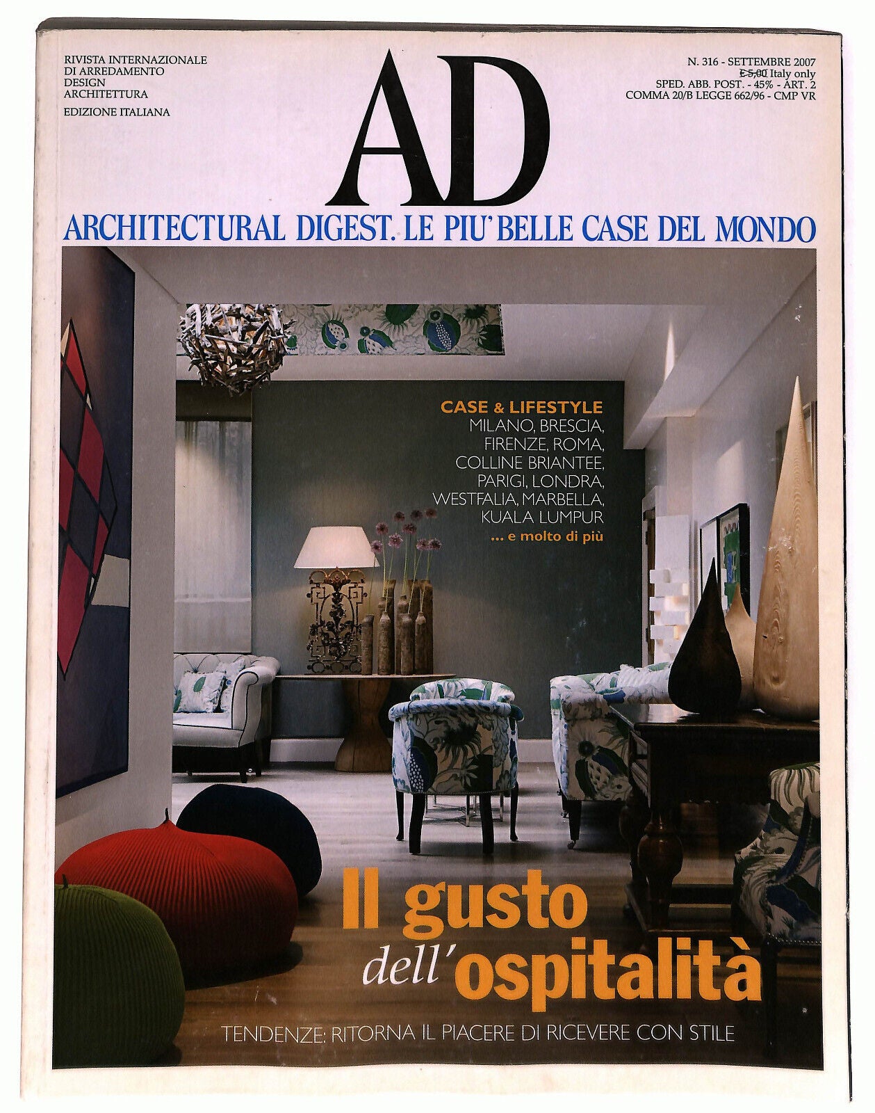 EBOND Ad Architectural Digest Le Piu Belle Case Del Mondo 2007 Libro LI036298