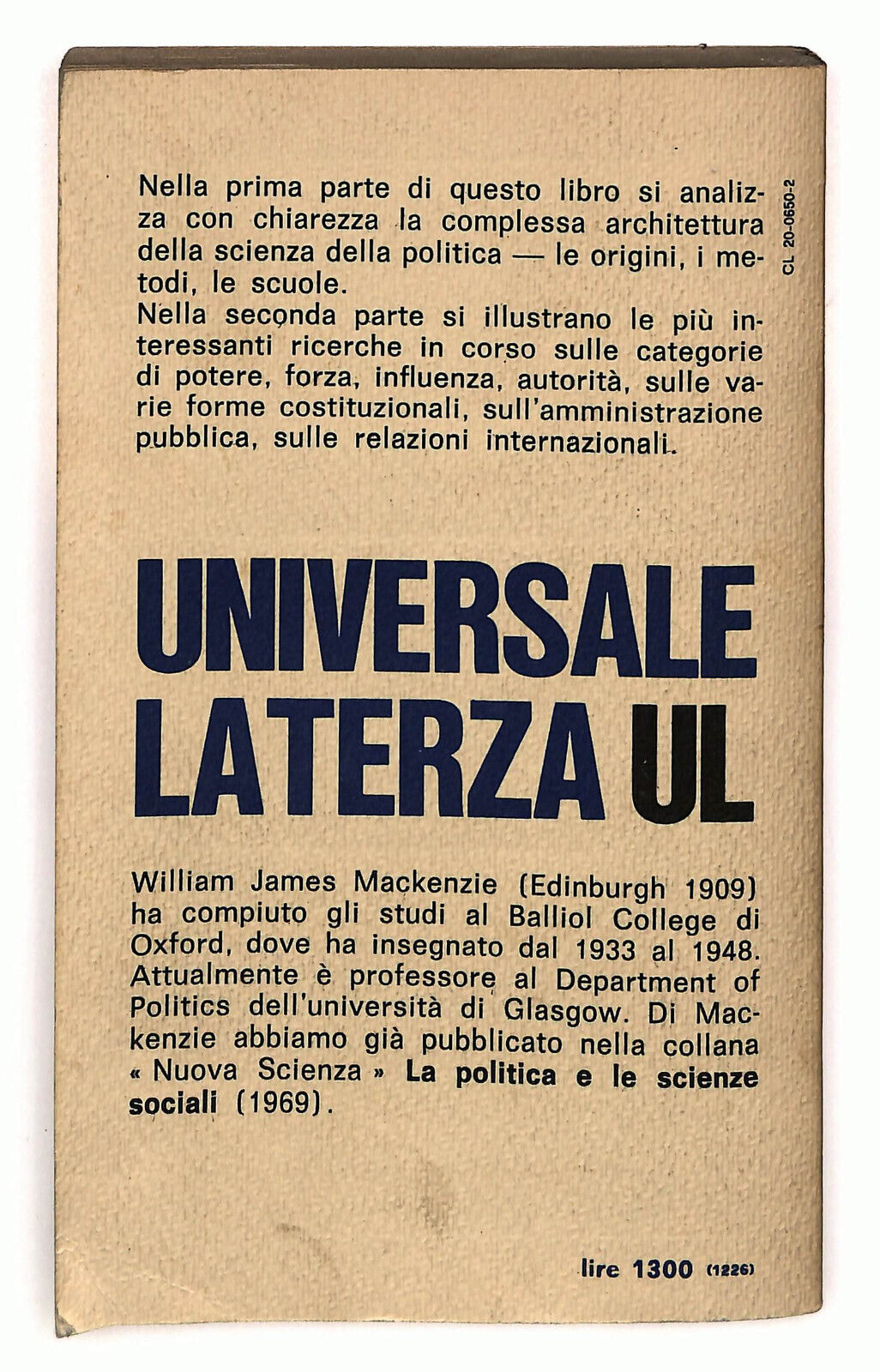 EBOND La Scienza Della Politica Di W. J. M. Mackenzie Libro LI036564