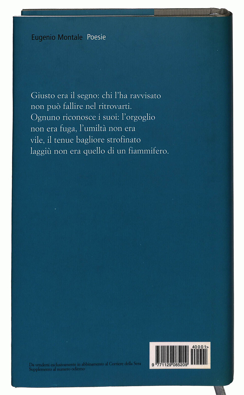 EBOND La Grande Poesia Poesie Corriere Della Sera N. 1 Libro LI036618