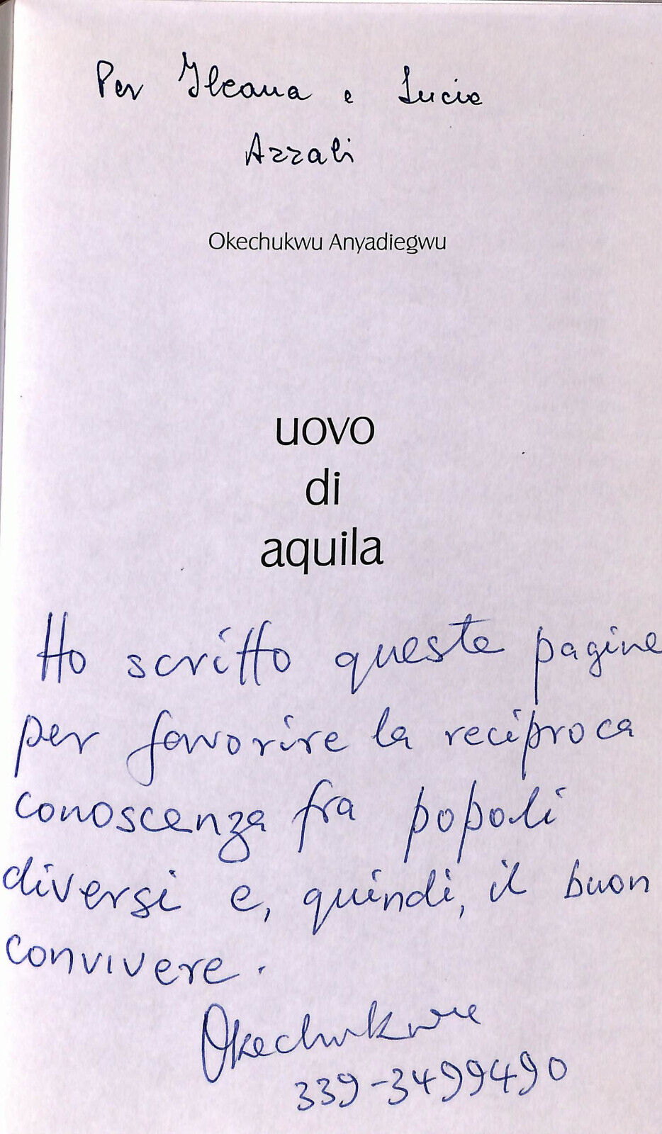 EBOND Uovo Di Aquila Di Okechukwu Anyadiegwu Libro LI036623