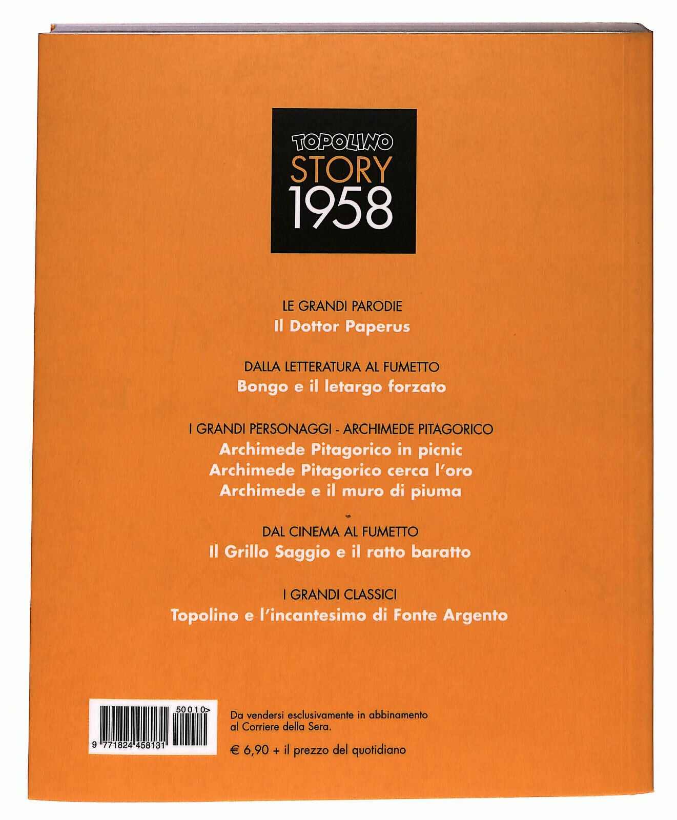 EBOND Topolino Story 1958 N. 10 Corriere Della Sera Libro LI036630