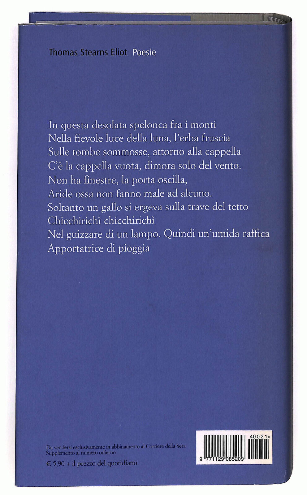 EBOND La Grande Poesia Poesie Corriere Della Sera N. 21 Libro LI036668