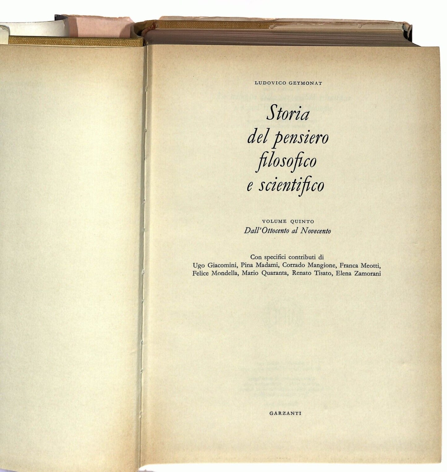 EBOND Storia Del Pensiero Filosofico e Scientifico Vol.v Garzanti Libro LI036853