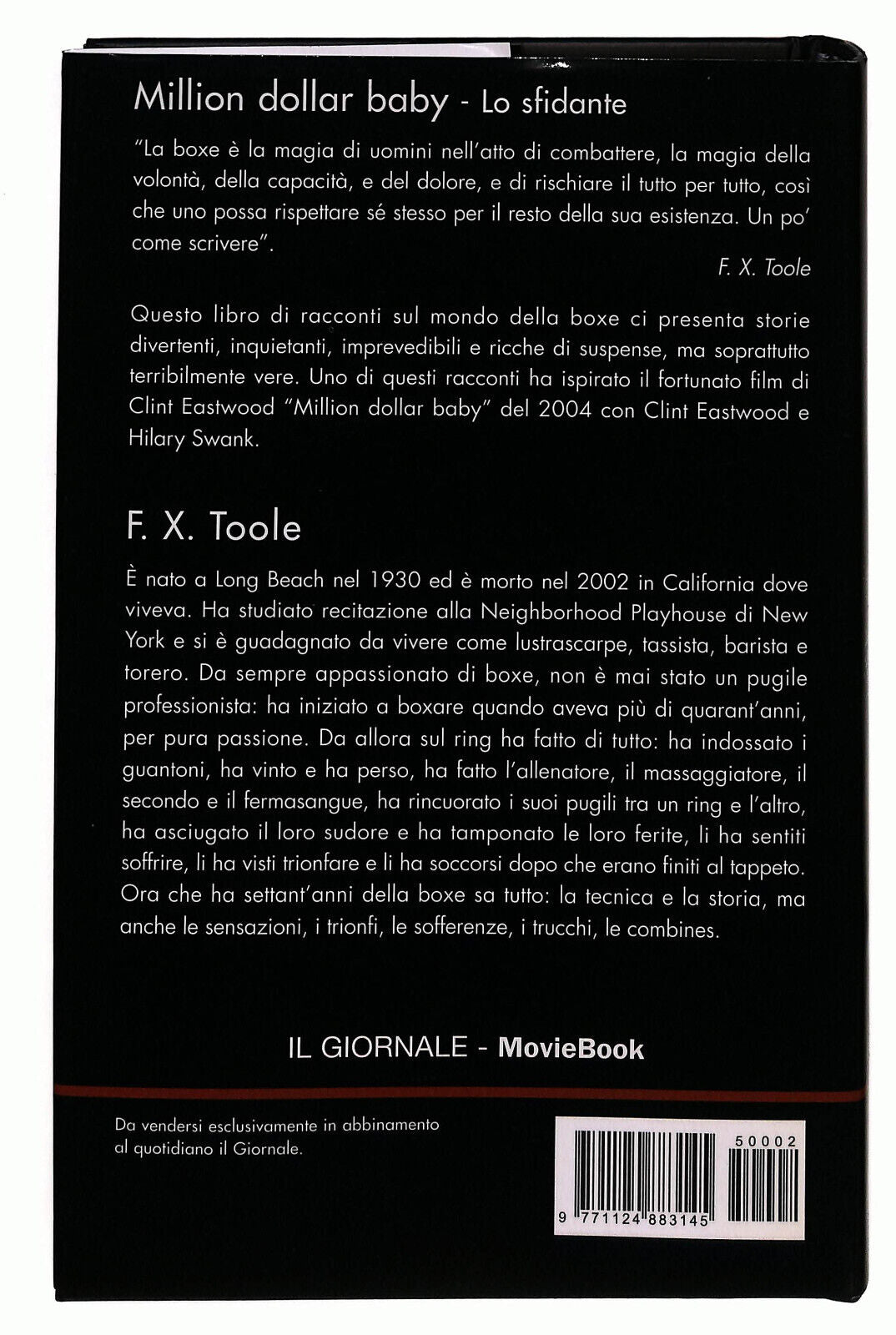 EBOND Il Giornale Moviebook Million Dollar Baby Di F. X Toole n 2 Libro LI036956