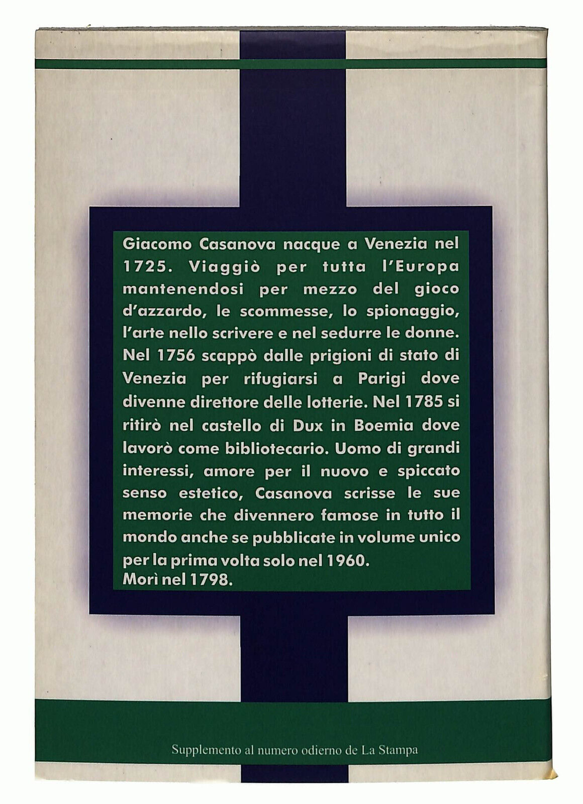 EBOND Il Duello Di Giacomo Casanova La Stampa Libro LI037082