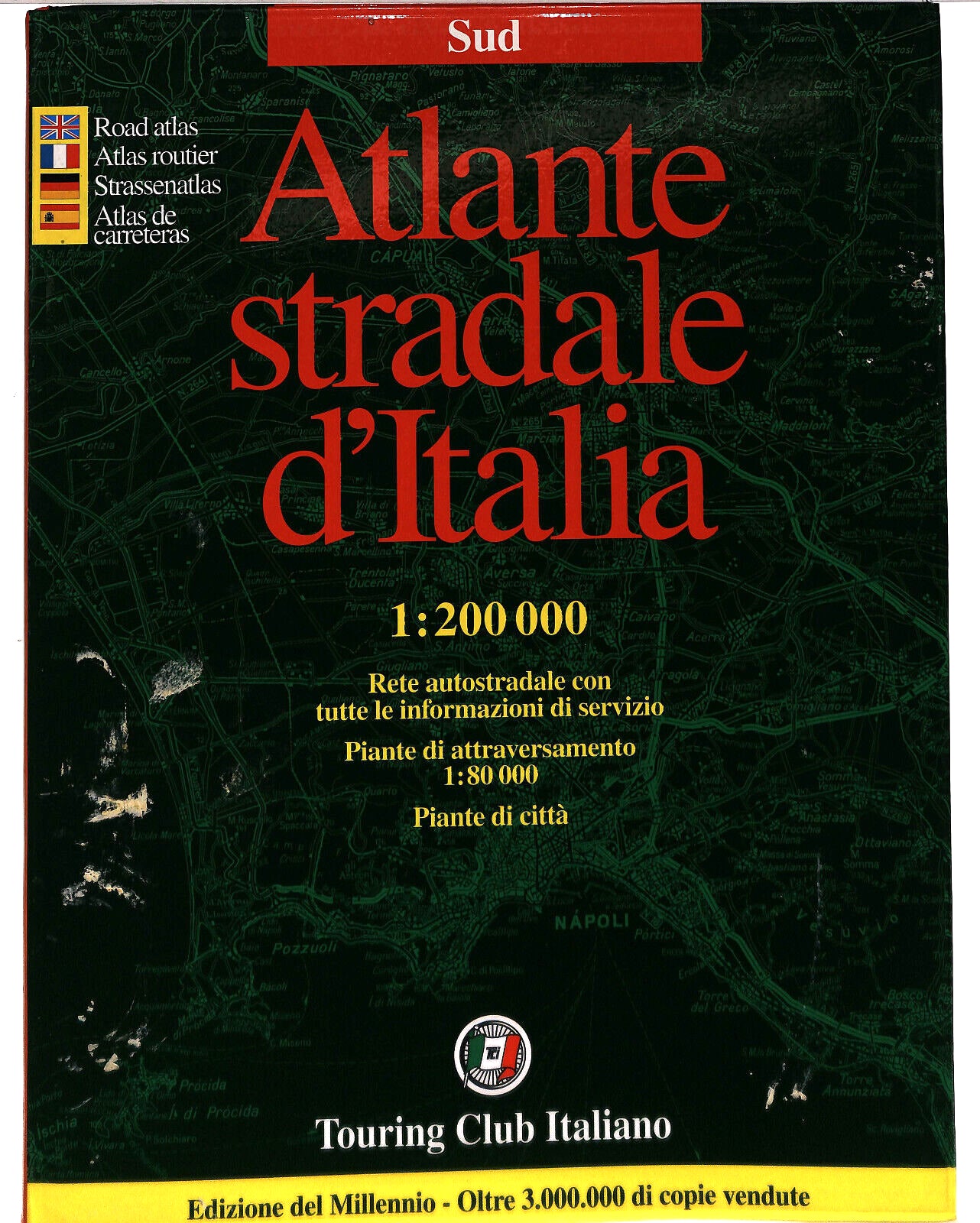 EBOND Atlante Stradale D'italia Sud Touring Club Italiano Libro LI037089