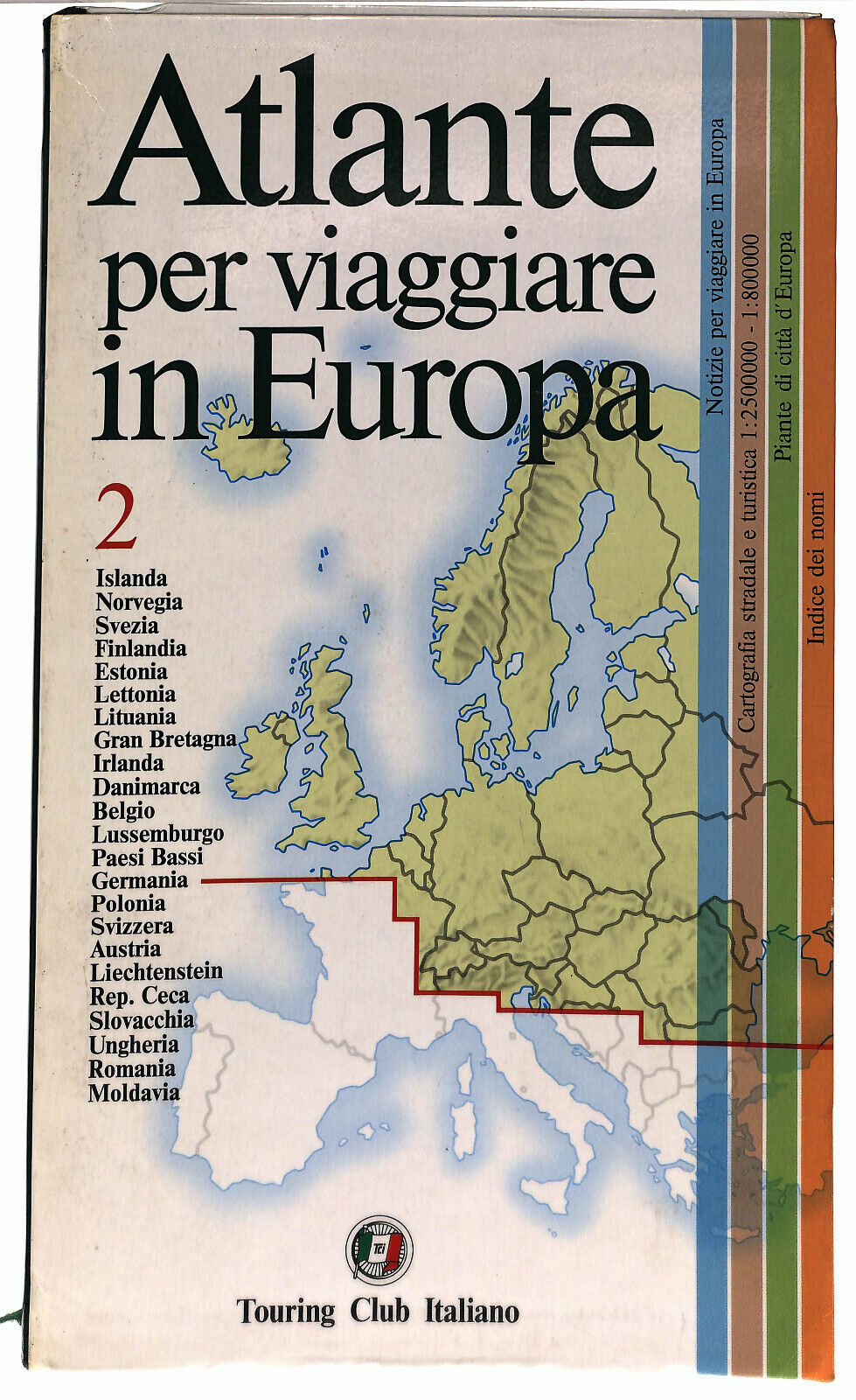 EBOND Atlante Per Viaggiare In Europa N. 2 Touring Club Italiano Libro LI037115