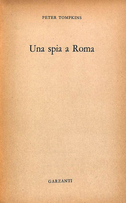 EBOND Una Spia a Roma Di Peter Tompkins Libro LI037140