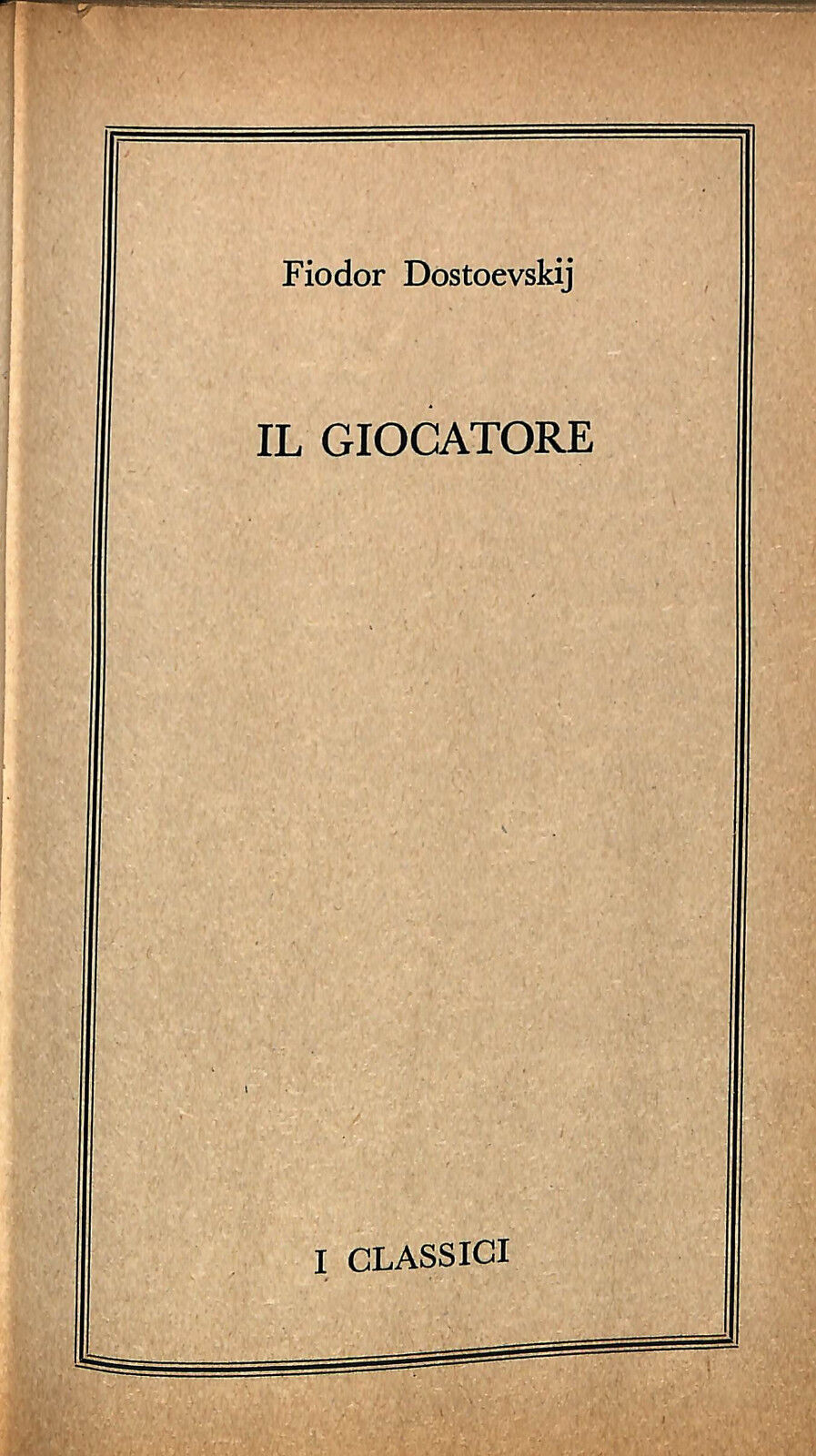 EBOND Il Giocatore Di F. Dostoevskij I Classici Mondadori 1970 Libro LI037161