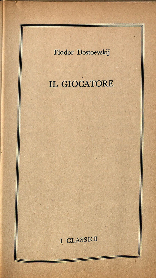 EBOND Il Giocatore Di F. Dostoevskij I Classici Mondadori 1970 Libro LI037161