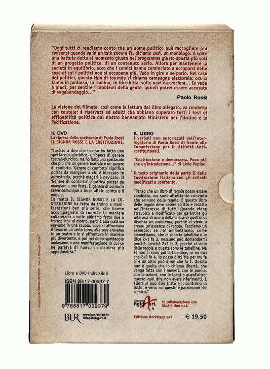 EBOND Il Sig Rossi e La Costituzione Paolo Rossi Rizzoli Con DVD Libro LI037233
