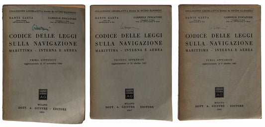 EBOND Codice Delle Leggi Sulla Navigazione 3 Volumi 1955 Libro LI037308