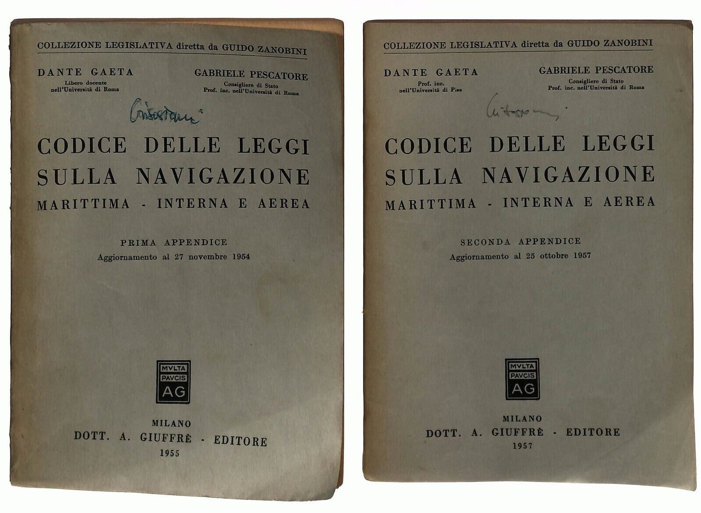 EBOND Codice Delle Leggi Sulla Navigazione 3 Volumi 1955 Libro LI037308