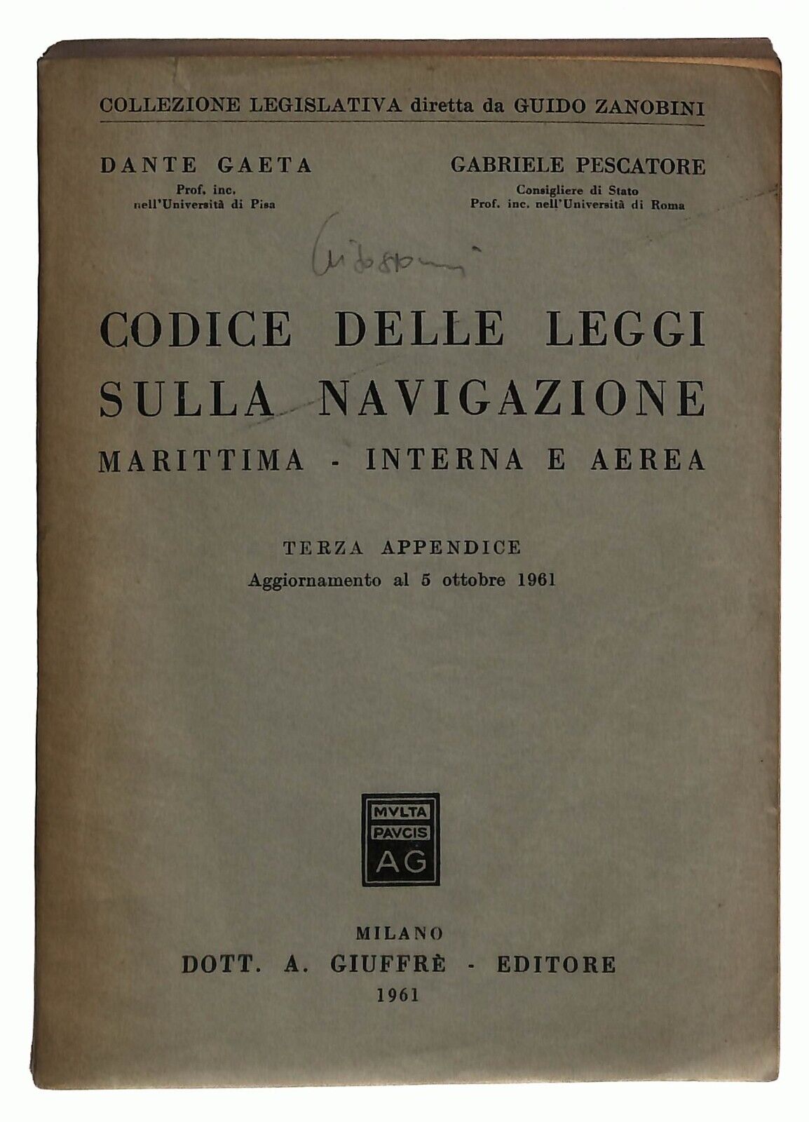 EBOND Codice Delle Leggi Sulla Navigazione 3 Volumi 1955 Libro LI037308