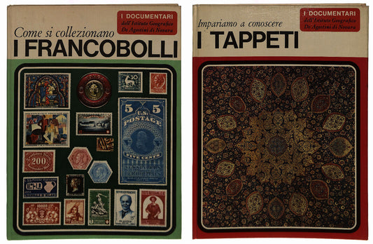 EBOND Lotto 2 Libri i Documentari De Agostini Tappeti Francobolli Libro LI037452
