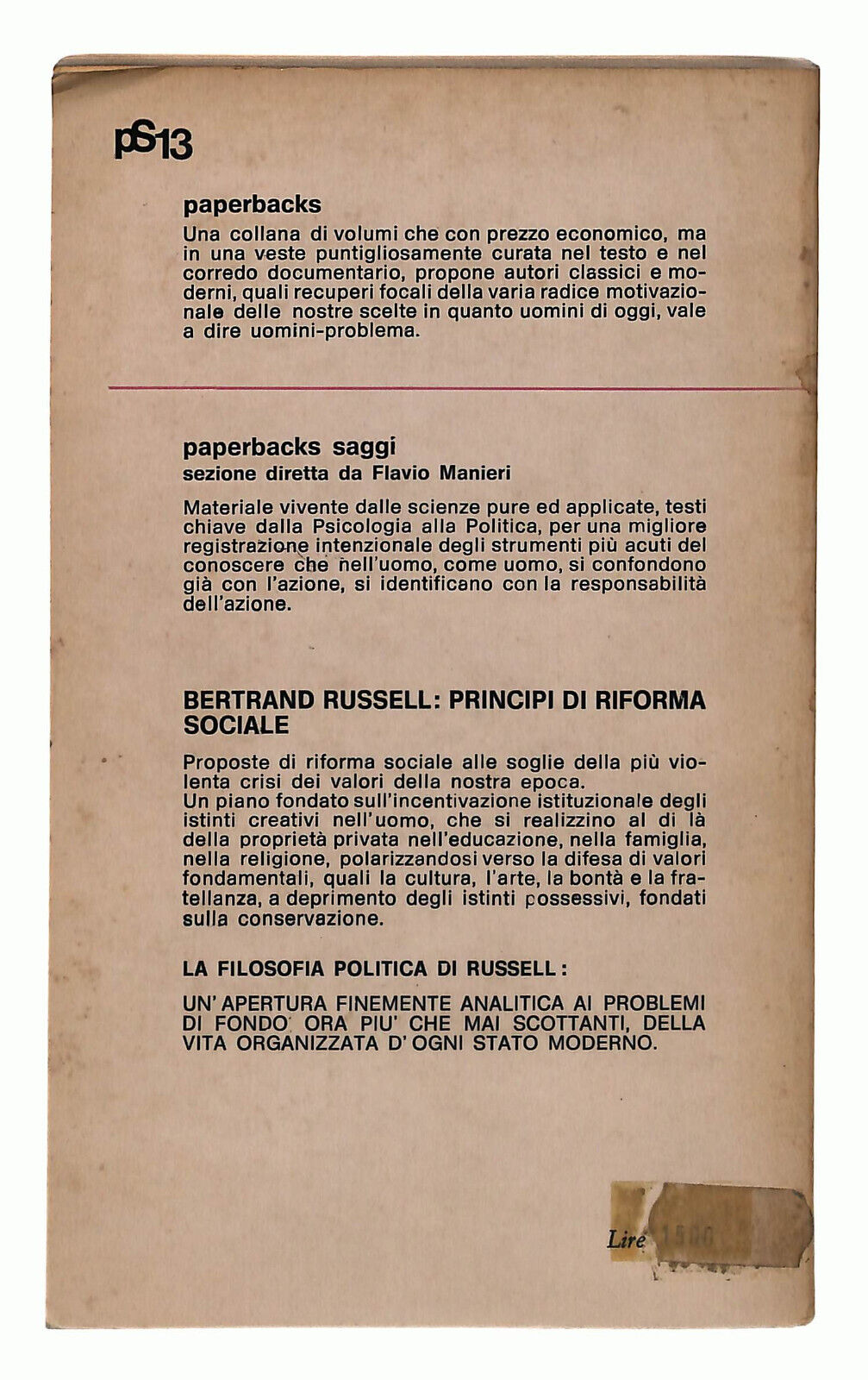 EBOND Principi Di Riforma Sociale Russell Bertrand Libro LI037641
