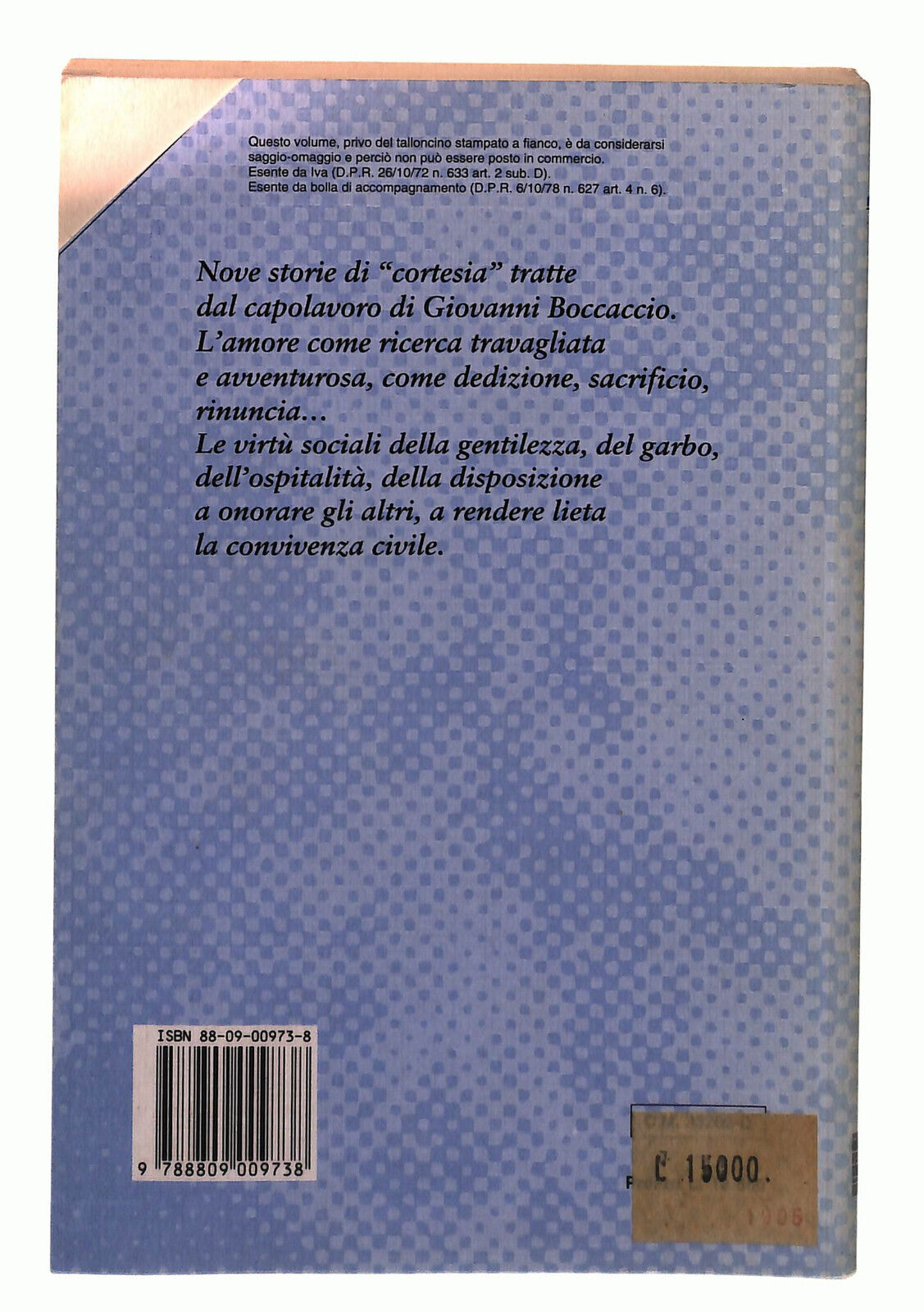 EBOND Le Novelle Della Cortesia Libro LI038301