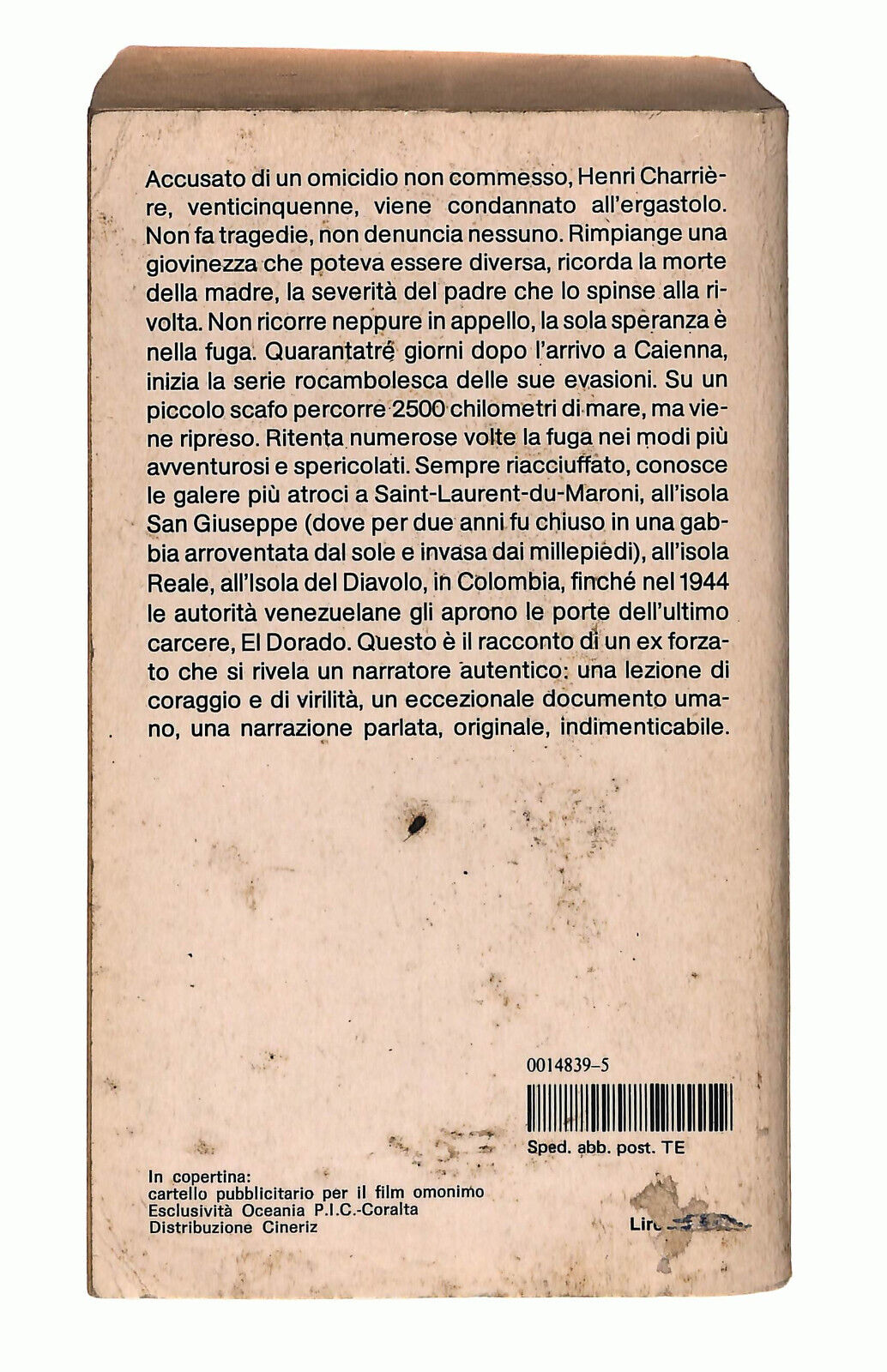 EBOND Papillon Charriere Libro LI038332