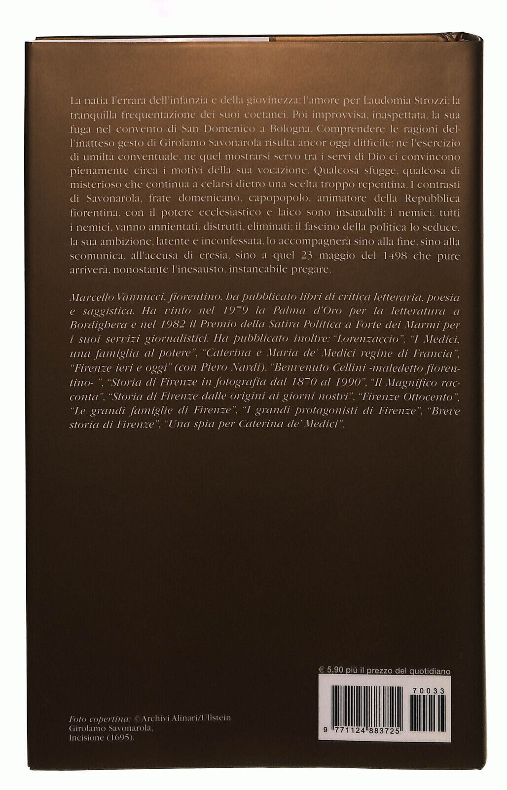 EBOND Girolamo Savonarola Vannucci Il Giornale Volume 33 Libro LI038812