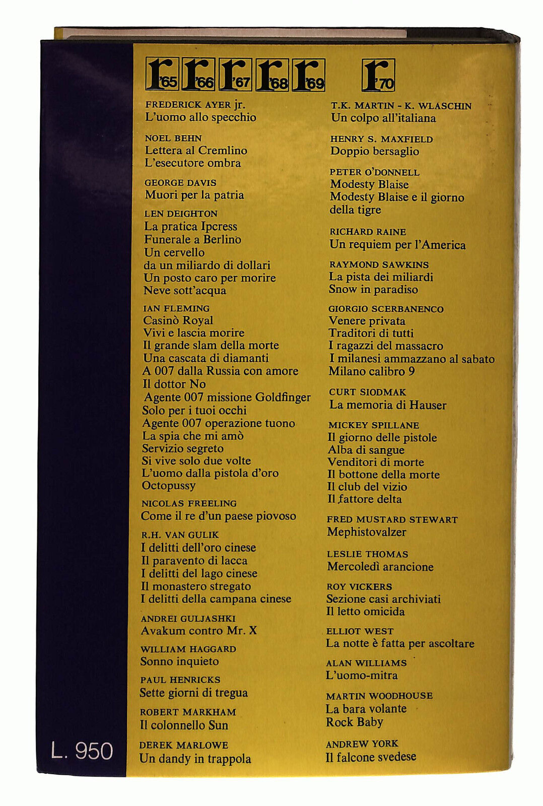 EBOND L'esecutore Ombra Behn Garzanti 1970 Libro LI038880