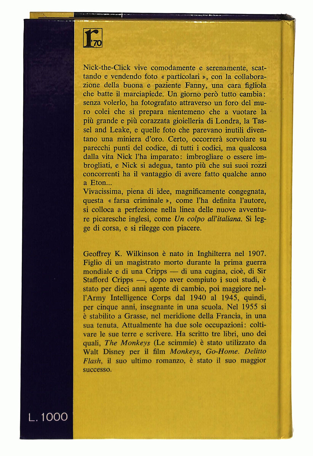 EBOND Delitto Flash Wilkinson Garzanti 1970 Libro LI038911