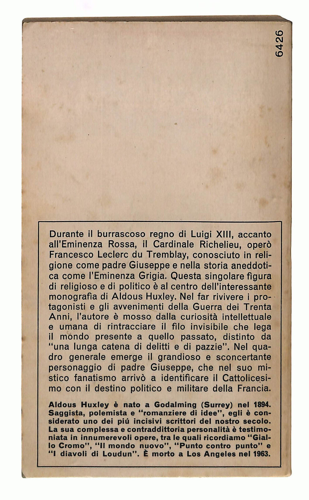 EBOND L'eminenza Grigia Huxley Mondadori Libro LI039065