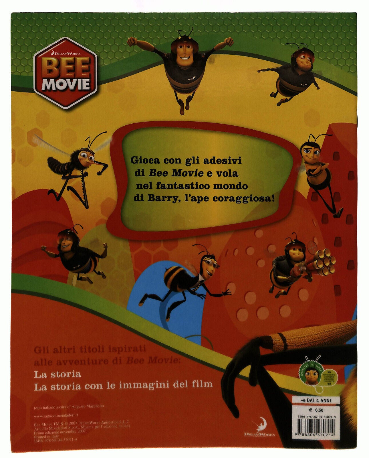 EBOND Bee Movie IlCon Gli Adesivi Ediz. Illustrata Libro LI039155
