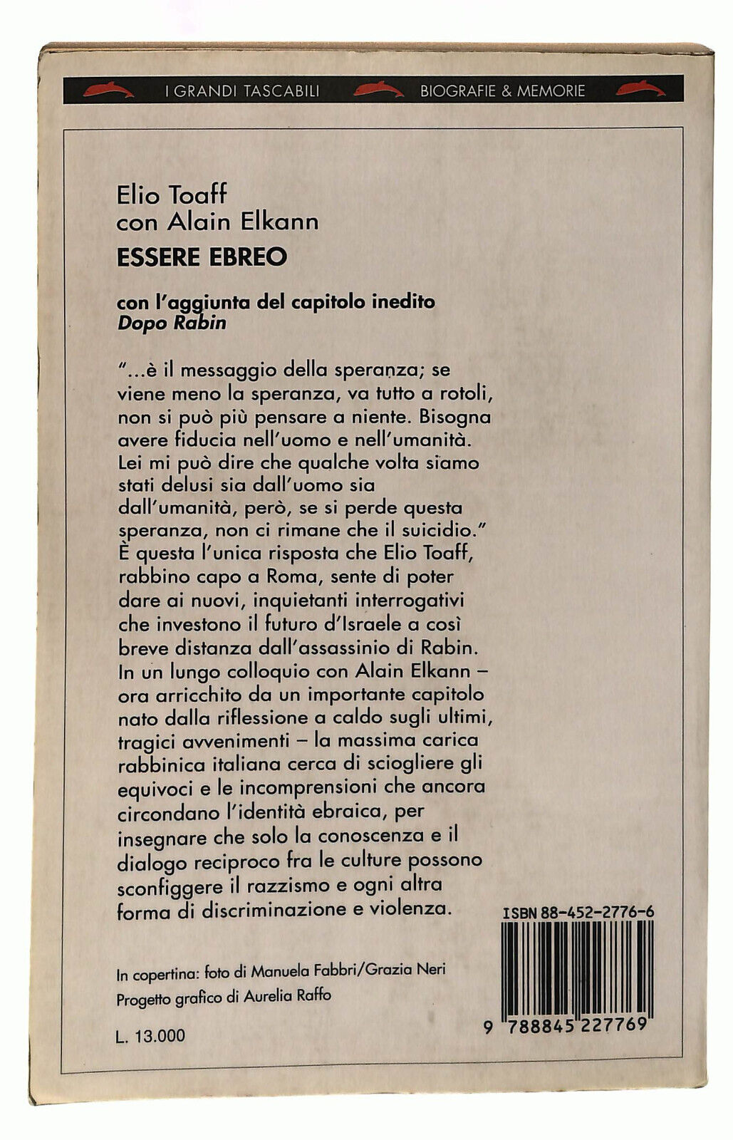 EBOND Essere Ebreo Toaff Elkann Bompiani Libro LI039180