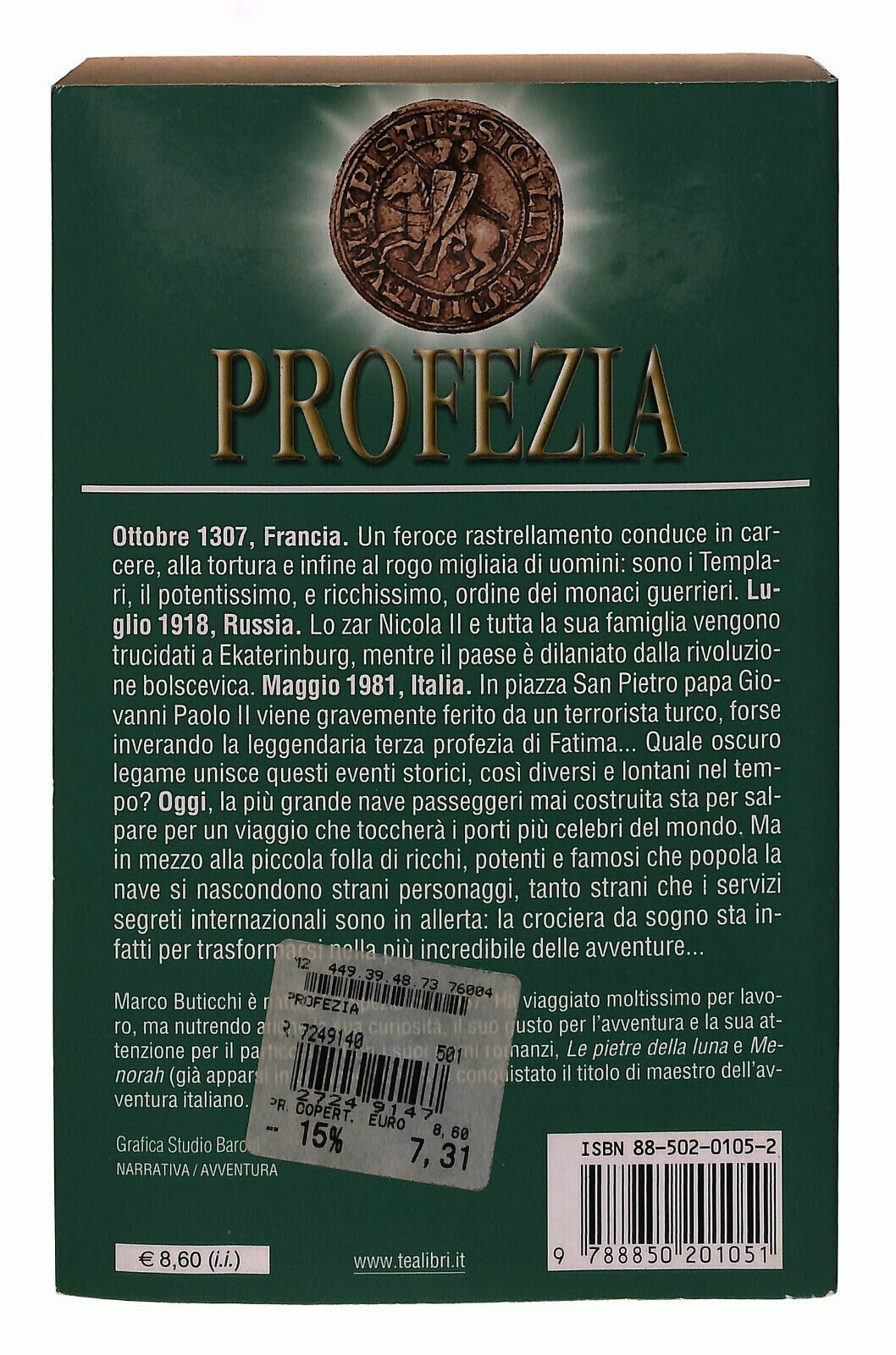 EBOND Profezia Romanzo Di Avventura Marco Buticchi Tea Libro LI039209