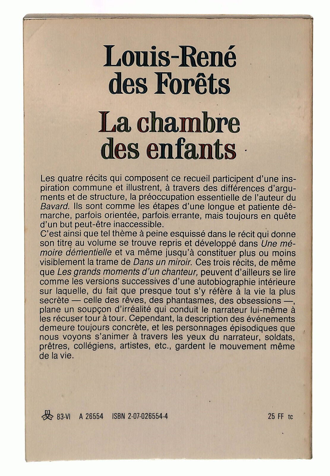 EBOND La Chambre Des Enfants Des Forets In Francese Imaginaire Libro LI039351