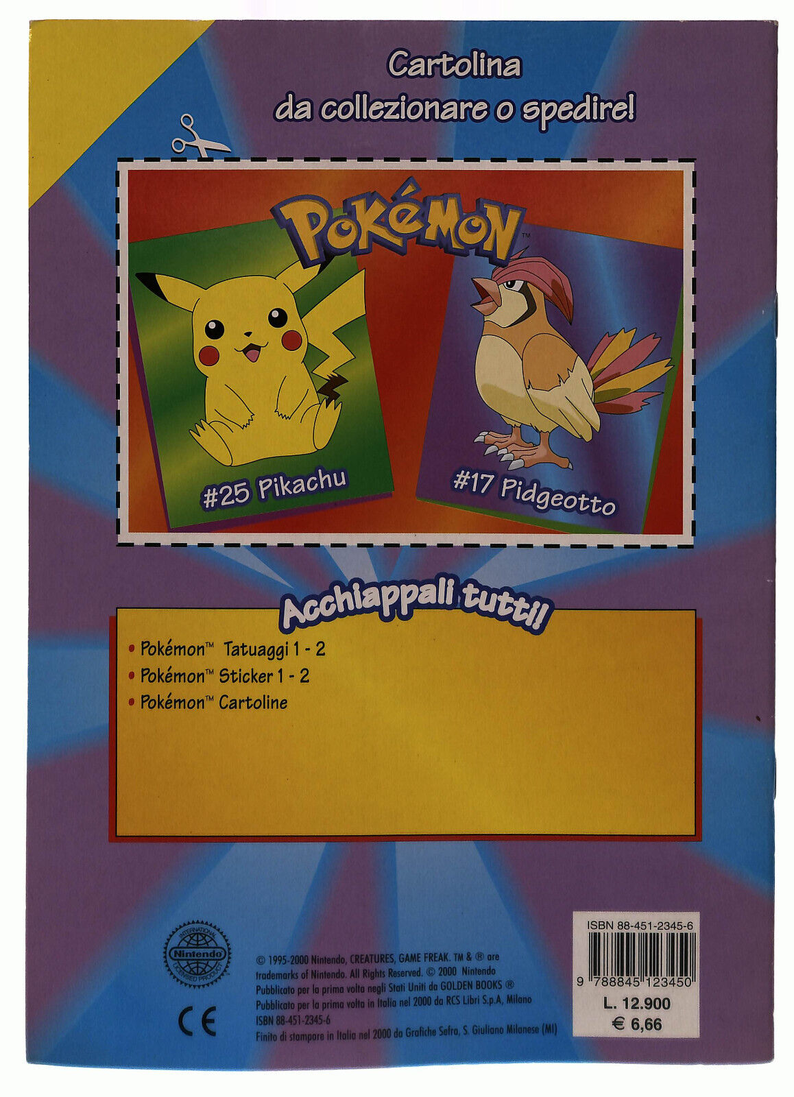 EBOND Pokemon 50 Sticker Fabbri Libro LI039377