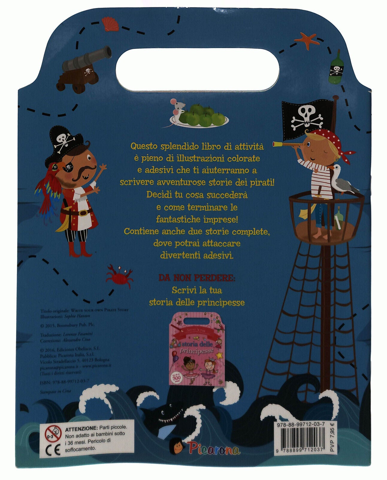 EBOND Scrivi La Tua Storia Dei Pirati Con Adesivi Obelisco Libro LI039457